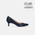 予約：2024AW：iCoN COLORS：ポインテッドトゥ スムース パンプス（C57173）ネイビー/mamian（マミアン）