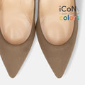 20%OFF：2025AW：iCoN COLORS：ポインテッドトゥ スエード パンプス（C76532）トープS/mamian（マミアン）
