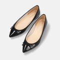 2026SSBI：ポインテッドトゥ フラット バレエシューズ（1333）ブラックE/mamian（マミアン）