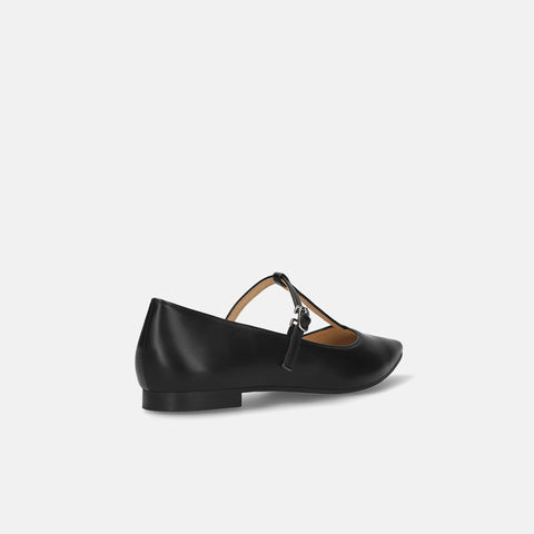 20%OFF: 2024SS: T-Strap Flat Shoes (4796) Black