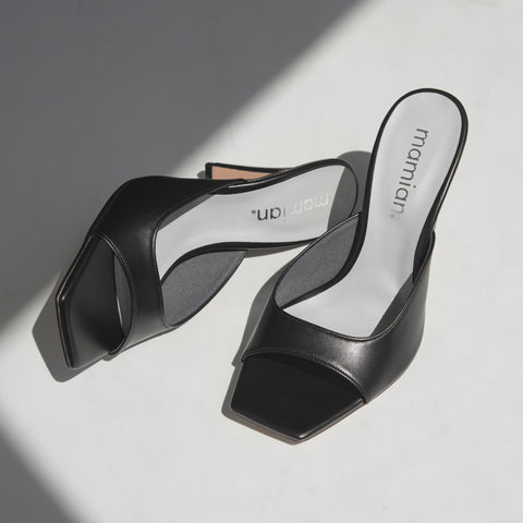 30% OFF: 2022SS: Mesh Design Clear Heel Mule (m96103) Black MS