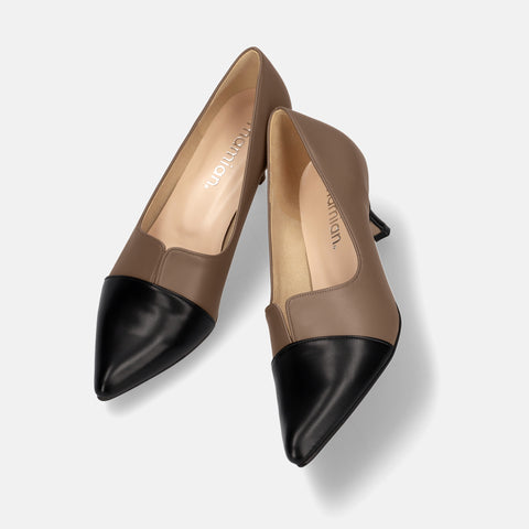 20% OFF: SSBI: Pointed toe switching pumps (5154) Dark beige/C