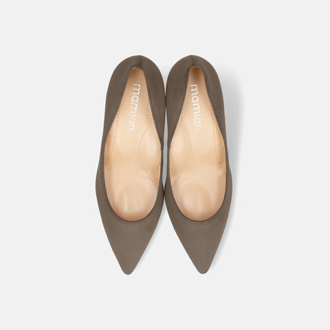 15% OFF: 2024SS: iCoN COLORS: Pointed toe suede pumps (C76532) beige S