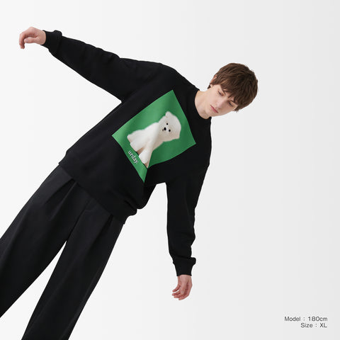 予約：urday【dog】アートワークスウェットシャツ（u-a-sw-0001-08）ブラック