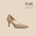 15%OFF：iCoN COLORS：ポインテッドトゥ スエード パンプス（C76532）ジンジャー/mamian（マミアン）