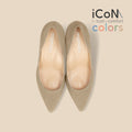 15%OFF：iCoN COLORS：ポインテッドトゥ スエード パンプス（C76532）ジンジャー/mamian（マミアン）